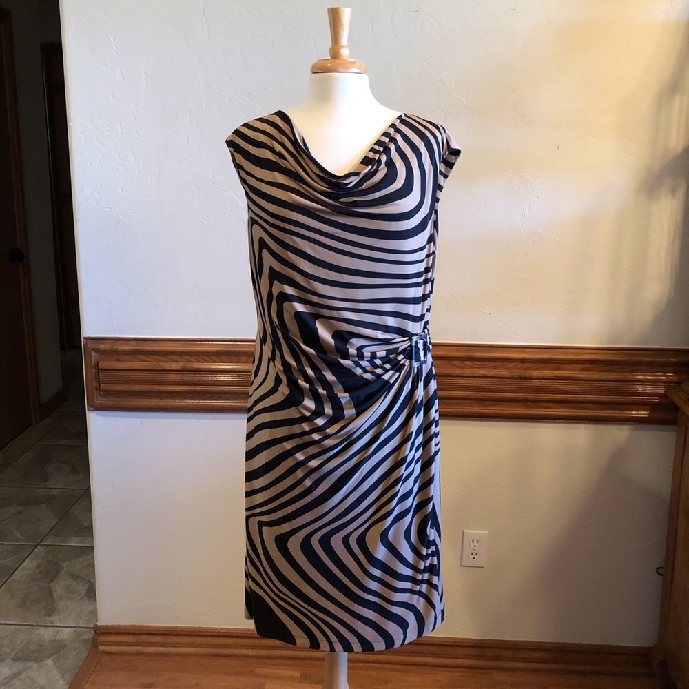 Tahari Arthur S Levine Stretch Sheath Dress sz 16